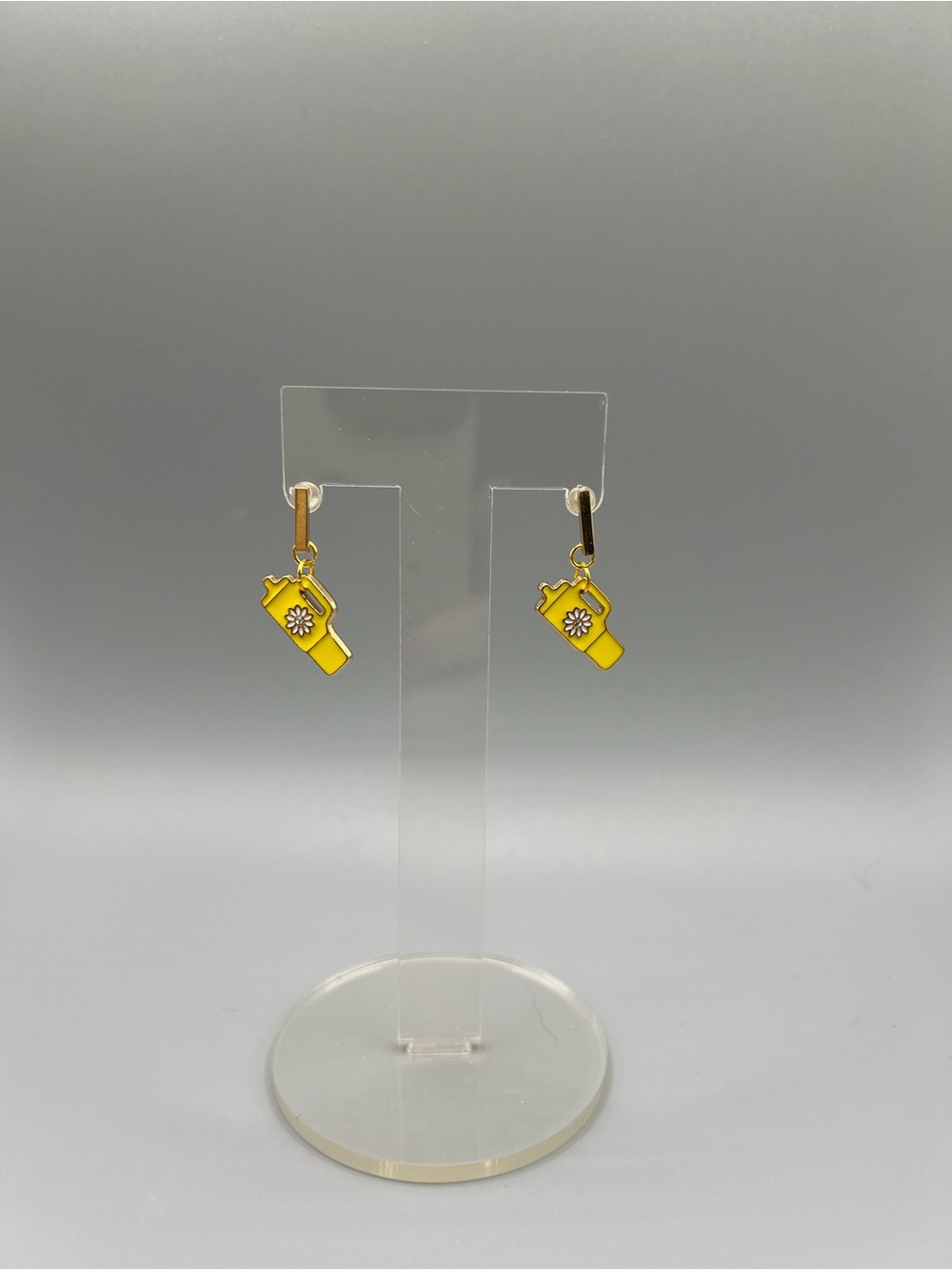 Yellow Cup Earrings - Handmade